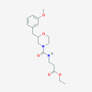 molecular formula C18H26N2O5 B3921477 ethyl N-{[2-(3-methoxybenzyl)-4-morpholinyl]carbonyl}-beta-alaninate 