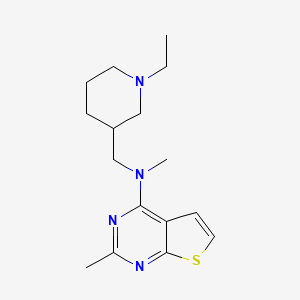 molecular formula C16H24N4S B3921514 N-[(1-ethylpiperidin-3-yl)methyl]-N,2-dimethylthieno[2,3-d]pyrimidin-4-amine 