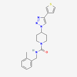 molecular formula C20H23N5OS B3921522 N-(2-methylbenzyl)-4-[4-(3-thienyl)-1H-1,2,3-triazol-1-yl]piperidine-1-carboxamide 