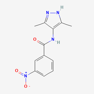 molecular formula C12H12N4O3 B3921574 N-(3,5-dimethyl-1H-pyrazol-4-yl)-3-nitrobenzamide 
