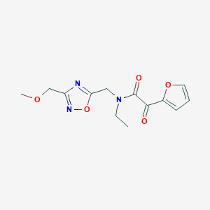 molecular formula C13H15N3O5 B3921603 N-ethyl-2-(2-furyl)-N-{[3-(methoxymethyl)-1,2,4-oxadiazol-5-yl]methyl}-2-oxoacetamide 