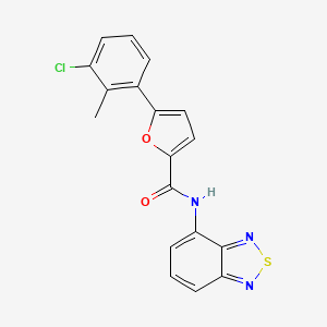 molecular formula C18H12ClN3O2S B3921622 N-(2,1,3-benzothiadiazol-4-yl)-5-(3-chloro-2-methylphenyl)furan-2-carboxamide 