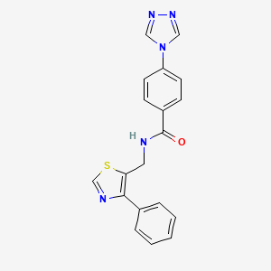 molecular formula C19H15N5OS B3921666 N-[(4-phenyl-1,3-thiazol-5-yl)methyl]-4-(4H-1,2,4-triazol-4-yl)benzamide 