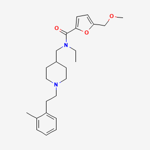 molecular formula C24H34N2O3 B3921675 N-ethyl-5-(methoxymethyl)-N-({1-[2-(2-methylphenyl)ethyl]-4-piperidinyl}methyl)-2-furamide 