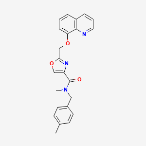 molecular formula C23H21N3O3 B3921742 N-methyl-N-(4-methylbenzyl)-2-[(8-quinolinyloxy)methyl]-1,3-oxazole-4-carboxamide 