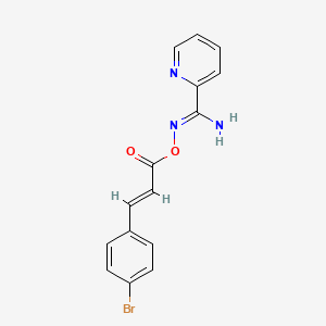 molecular formula C15H12BrN3O2 B3921778 N'-{[3-(4-bromophenyl)acryloyl]oxy}-2-pyridinecarboximidamide 
