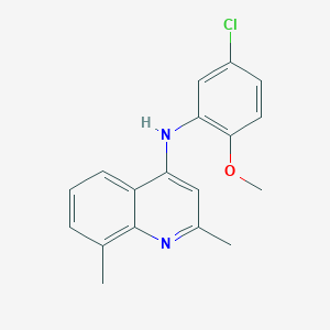 molecular formula C18H17ClN2O B3921869 N-(5-chloro-2-methoxyphenyl)-2,8-dimethyl-4-quinolinamine 