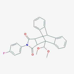 1-(Dimethoxymethyl)-17-(4-fluorophenyl)-17-azapentacyclo[6.6.5.0~2,7~.0~9,14~.0~15,19~]nonadeca-2,4,6,9,11,13-hexaene-16,18-dione (non-preferred name)
