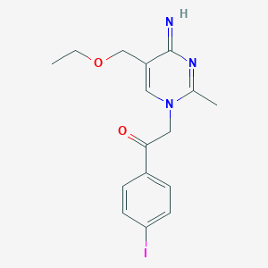 2-(5-(ethoxymethyl)-4-imino-2-methyl-1(4H)-pyrimidinyl)-1-(4-iodophenyl)ethanone