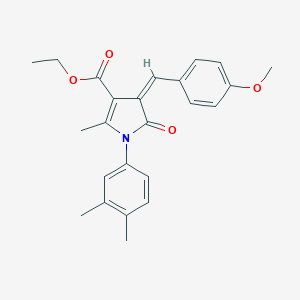 ethyl 1-(3,4-dimethylphenyl)-4-(4-methoxybenzylidene)-2-methyl-5-oxo-4,5-dihydro-1H-pyrrole-3-carboxylate