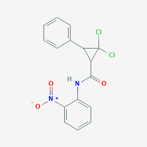 2,2-dichloro-N-{2-nitrophenyl}-3-phenylcyclopropanecarboxamide