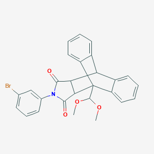 17-(3-Bromophenyl)-1-(dimethoxymethyl)-17-azapentacyclo[6.6.5.0~2,7~.0~9,14~.0~15,19~]nonadeca-2,4,6,9,11,13-hexaene-16,18-dione (non-preferred name)
