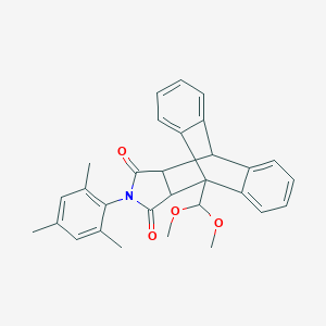9-(Dimethoxymethyl)-13-mesityl-9,10-dihydro-12,14-dioxo-9,10-[3,4]pyrrolidinoanthracene