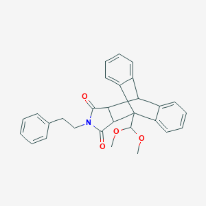 9-(Dimethoxymethyl)-13-(2-phenylethyl)-9,10-dihydro-12,14-dioxo-9,10-[3,4]pyrrolidinoanthracene