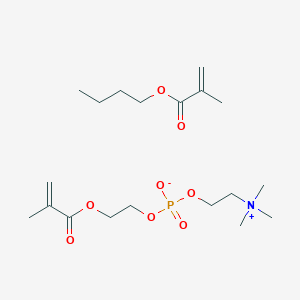 molecular formula C19H36NO8P B039222 butyl 2-methylprop-2-enoate;2-(2-methylprop-2-enoyloxy)ethyl 2-(trimethylazaniumyl)ethyl phosphate CAS No. 125275-25-4
