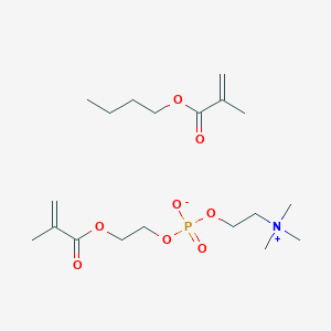 molecular formula C19H36NO8P B039222 3,5,8-Trioxa-4-phosphaundec-10-en-1-aminium, 4-hydroxy-N,N,N,10-tetramethyl-9-oxo-, inner salt, 4-oxide, polymer with butyl 2-methyl-2-propenoate CAS No. 125275-25-4
