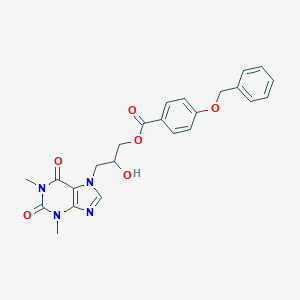 [3-(1,3-Dimethyl-2,6-dioxopurin-7-yl)-2-hydroxypropyl] 4-phenylmethoxybenzoate