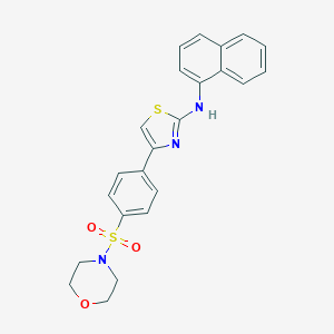 4-[4-(4-morpholinylsulfonyl)phenyl]-N-(1-naphthyl)-1,3-thiazol-2-amine