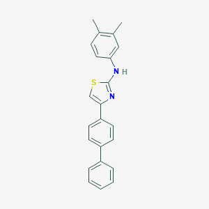 molecular formula C23H20N2S B392255 N-(4-[1,1'-biphenyl]-4-yl-1,3-thiazol-2-yl)-N-(3,4-dimethylphenyl)amine 