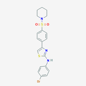 N-(4-bromophenyl)-4-[4-(1-piperidinylsulfonyl)phenyl]-1,3-thiazol-2-amine