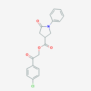 2-(4-Chlorophenyl)-2-oxoethyl 5-oxo-1-phenylpyrrolidine-3-carboxylate