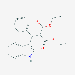 molecular formula C22H23NO4 B392262 diethyl 2-[1H-indol-3-yl(phenyl)methyl]malonate CAS No. 185679-93-0