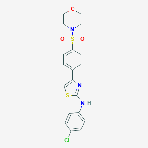 N-(4-chlorophenyl)-4-[4-(4-morpholinylsulfonyl)phenyl]-1,3-thiazol-2-amine