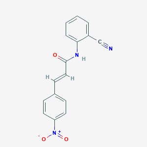 molecular formula C16H11N3O3 B392269 N-(2-cyanophenyl)-3-{4-nitrophenyl}acrylamide 