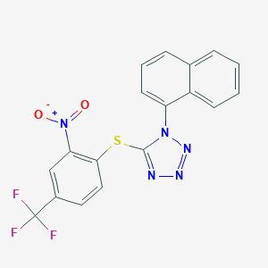 1-(naphthalen-1-yl)-5-{[2-nitro-4-(trifluoromethyl)phenyl]sulfanyl}-1H-tetrazole