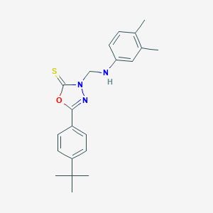 5-(4-tert-butylphenyl)-3-[(3,4-dimethylanilino)methyl]-1,3,4-oxadiazole-2(3H)-thione