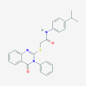 N-(4-isopropylphenyl)-2-[(4-oxo-3-phenyl-3,4-dihydro-2-quinazolinyl)sulfanyl]acetamide