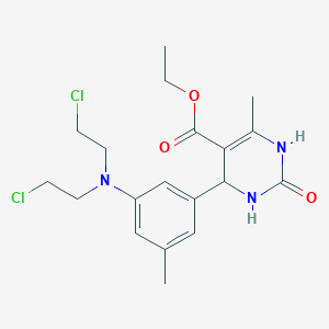 molecular formula C19H25Cl2N3O3 B392277 ethyl 4-{3-[bis(2-chloroethyl)amino]-5-methylphenyl}-6-methyl-2-oxo-1,2,3,4-tetrahydropyrimidine-5-carboxylate 