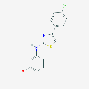 molecular formula C16H13ClN2OS B392295 4-(4-chlorophenyl)-N-(3-methoxyphenyl)-1,3-thiazol-2-amine 