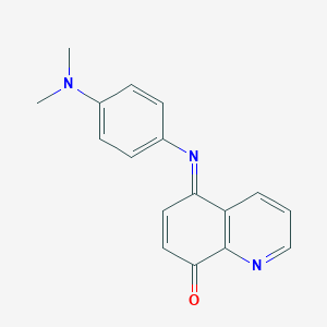 molecular formula C17H15N3O B039232 (5E)-5-{[4-(Dimethylamino)phenyl]imino}quinolin-8(5H)-one CAS No. 111811-34-8