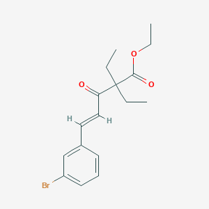 molecular formula C17H21BrO3 B3923242 ethyl 5-(3-bromophenyl)-2,2-diethyl-3-oxo-4-pentenoate 