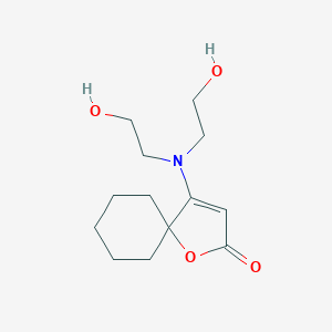 B392331 4-[Bis(2-hydroxyethyl)amino]-1-oxaspiro[4.5]dec-3-en-2-one CAS No. 296770-16-6