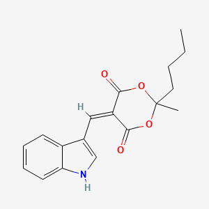 molecular formula C18H19NO4 B3923358 2-BUTYL-5-[(1H-INDOL-3-YL)METHYLIDENE]-2-METHYL-1,3-DIOXANE-4,6-DIONE 