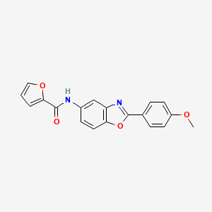 molecular formula C19H14N2O4 B3923418 N-[2-(4-methoxyphenyl)-1,3-benzoxazol-5-yl]furan-2-carboxamide 