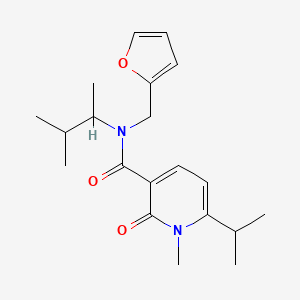 molecular formula C20H28N2O3 B3923467 N-(1,2-dimethylpropyl)-N-(2-furylmethyl)-6-isopropyl-1-methyl-2-oxo-1,2-dihydropyridine-3-carboxamide 