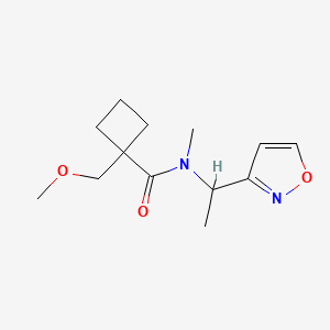 molecular formula C13H20N2O3 B3923469 N-(1-isoxazol-3-ylethyl)-1-(methoxymethyl)-N-methylcyclobutanecarboxamide 