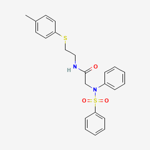 molecular formula C23H24N2O3S2 B3923552 N~1~-{2-[(4-methylphenyl)thio]ethyl}-N~2~-phenyl-N~2~-(phenylsulfonyl)glycinamide 