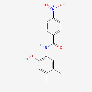 molecular formula C15H14N2O4 B3923589 N-(2-hydroxy-4,5-dimethylphenyl)-4-nitrobenzamide 