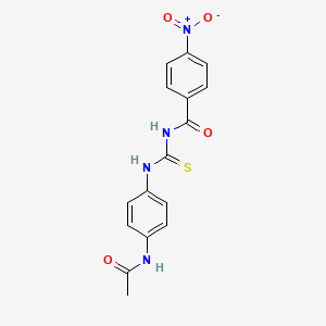 molecular formula C16H14N4O4S B3923646 N-({[4-(acetylamino)phenyl]amino}carbonothioyl)-4-nitrobenzamide 