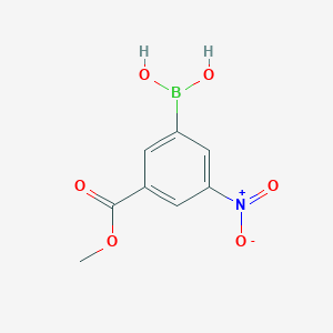 molecular formula C8H8BNO6 B039237 3-甲氧羰基-5-硝基苯硼酸 CAS No. 117342-20-8