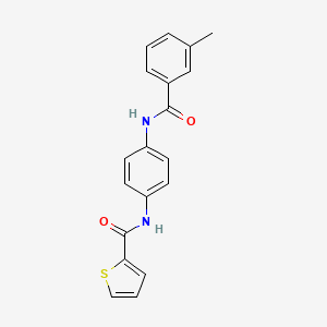molecular formula C19H16N2O2S B3923702 N-[4-(3-METHYLBENZAMIDO)PHENYL]THIOPHENE-2-CARBOXAMIDE 