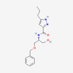 molecular formula C17H23N3O3 B3923768 N-[(1R)-2-(benzyloxy)-1-(hydroxymethyl)ethyl]-3-propyl-1H-pyrazole-5-carboxamide 