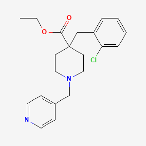 molecular formula C21H25ClN2O2 B3923944 ethyl 4-(2-chlorobenzyl)-1-(4-pyridinylmethyl)-4-piperidinecarboxylate 