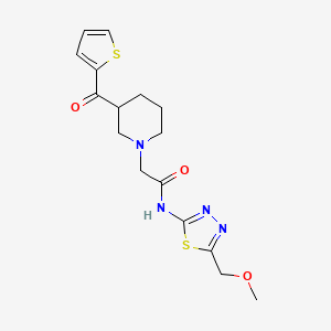 molecular formula C16H20N4O3S2 B3923956 N-[5-(methoxymethyl)-1,3,4-thiadiazol-2-yl]-2-[3-(2-thienylcarbonyl)piperidin-1-yl]acetamide 