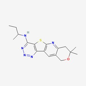 molecular formula C17H21N5OS B3924021 N-butan-2-yl-5,5-dimethyl-6-oxa-17-thia-2,12,13,14-tetrazatetracyclo[8.7.0.03,8.011,16]heptadeca-1(10),2,8,11(16),12,14-hexaen-15-amine 