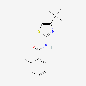 molecular formula C15H18N2OS B3924034 N-(4-tert-butyl-1,3-thiazol-2-yl)-2-methylbenzamide 